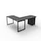 We'Re It Connect It L-Shaped Desk, 77 in D X 30 in H, 60 in W X Thermally Fused Laminate DI60304824L1BBF-BLK-6307 - alternate 4